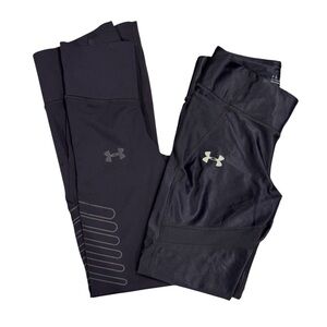 Under Armosr 2 Pair Black Leggings S